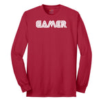 Gamer Sega Version - Mens & Ladies T-Shirt Long Sleeve Tee - Red