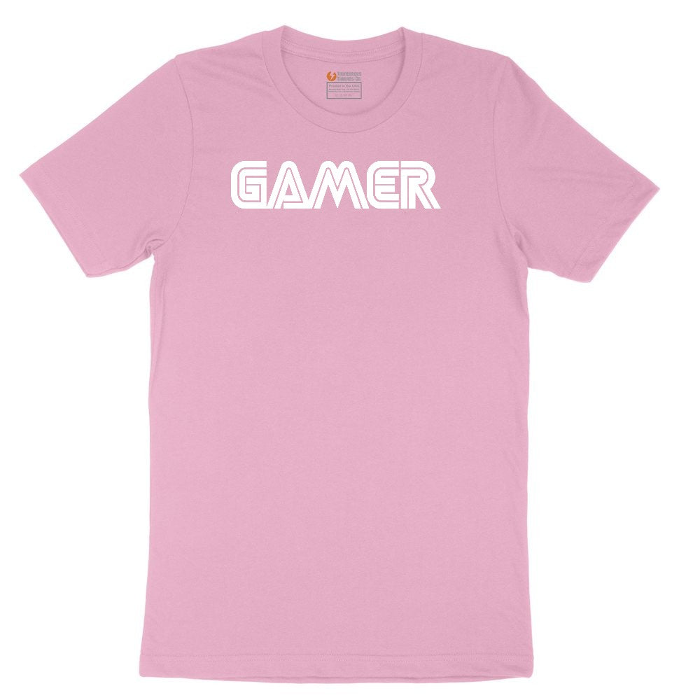 Gamer Sega Version - Mens & Ladies T-Shirt Youth Short Sleeve Tee - Candy Pink