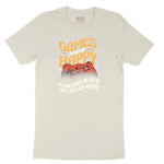 Games Make Me Happy Humans Make My Head Hurt - Mens & Ladies T-Shirt Ladies Short Sleeve Tee - Natural Heather