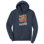 Games Make Me Happy Humans Make My Head Hurt - Mens & Ladies T-Shirt Hoodie - Navy