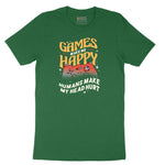 Games Make Me Happy Humans Make My Head Hurt - Mens & Ladies T-Shirt Short Sleeve Tee - Athletic Kelly