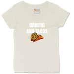 Gaming and Tacos - Mens & Ladies T-Shirt Ladies Curvy Tee - Natural Heather