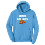Gaming and Tacos - Mens & Ladies T-Shirt Ladies Hoodie - Aquatic Blue