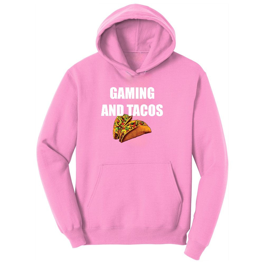 Gaming and Tacos - Mens & Ladies T-Shirt Ladies Hoodie - Candy Pink