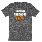 Gaming and Tacos - Mens & Ladies T-Shirt Ladies Short Sleeve Tee - Black Leopard