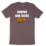 Gaming and Tacos - Mens & Ladies T-Shirt Ladies Short Sleeve Tee - Sangria Blackout