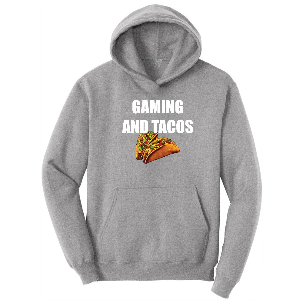 Gaming and Tacos - Mens & Ladies T-Shirt Hoodie - Athletic Heather
