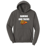 Gaming and Tacos - Mens & Ladies T-Shirt Hoodie - Charcoal