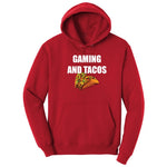 Gaming and Tacos - Mens & Ladies T-Shirt Hoodie - Red