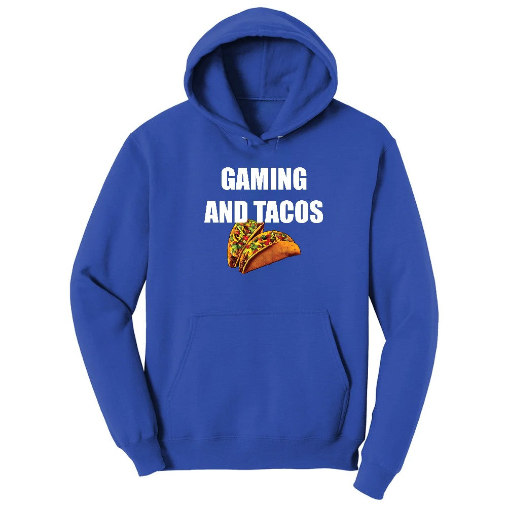 Gaming and Tacos - Mens & Ladies T-Shirt Hoodie - True Royal