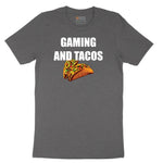 Gaming and Tacos - Mens & Ladies T-Shirt Short Sleeve Tee - Dark Heather Grey