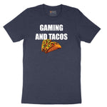 Gaming and Tacos - Mens & Ladies T-Shirt Short Sleeve Tee - Heather Navy