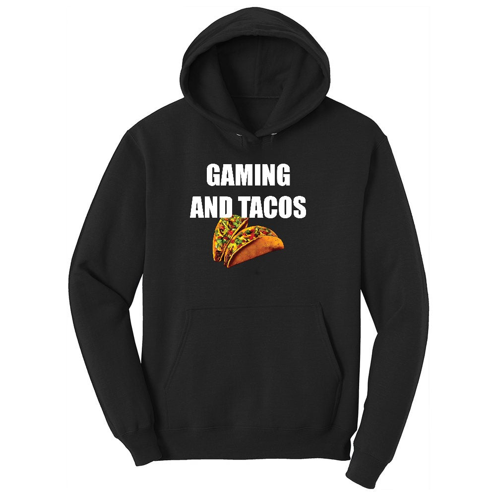Gaming and Tacos - Mens & Ladies T-Shirt Toddler Hoodie - Jet Black