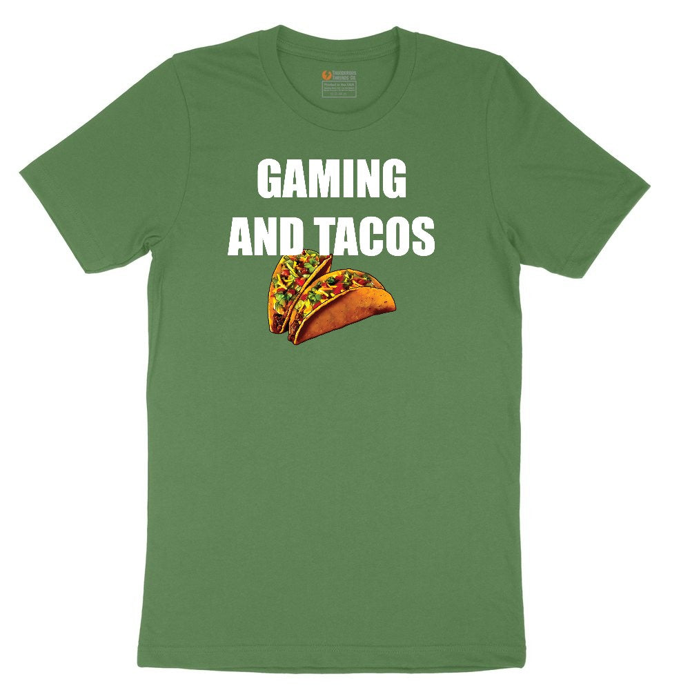 Gaming and Tacos - Mens & Ladies T-Shirt Toddler Short Sleeve Tee - Athletic Kelly
