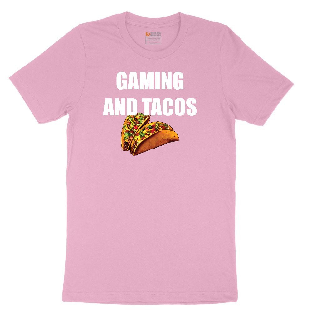 Gaming and Tacos - Mens & Ladies T-Shirt Toddler Short Sleeve Tee - Candy Pink