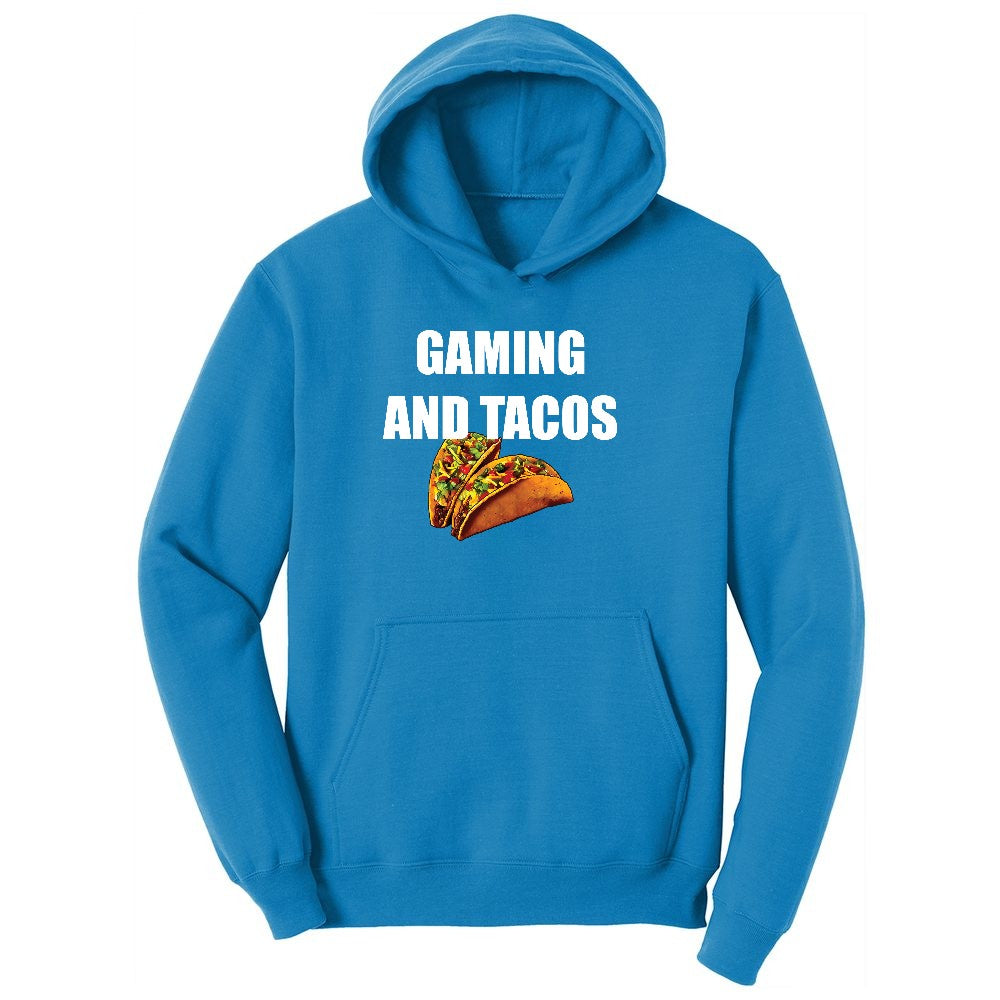 Gaming and Tacos - Mens & Ladies T-Shirt Youth Hoodie - Sapphire