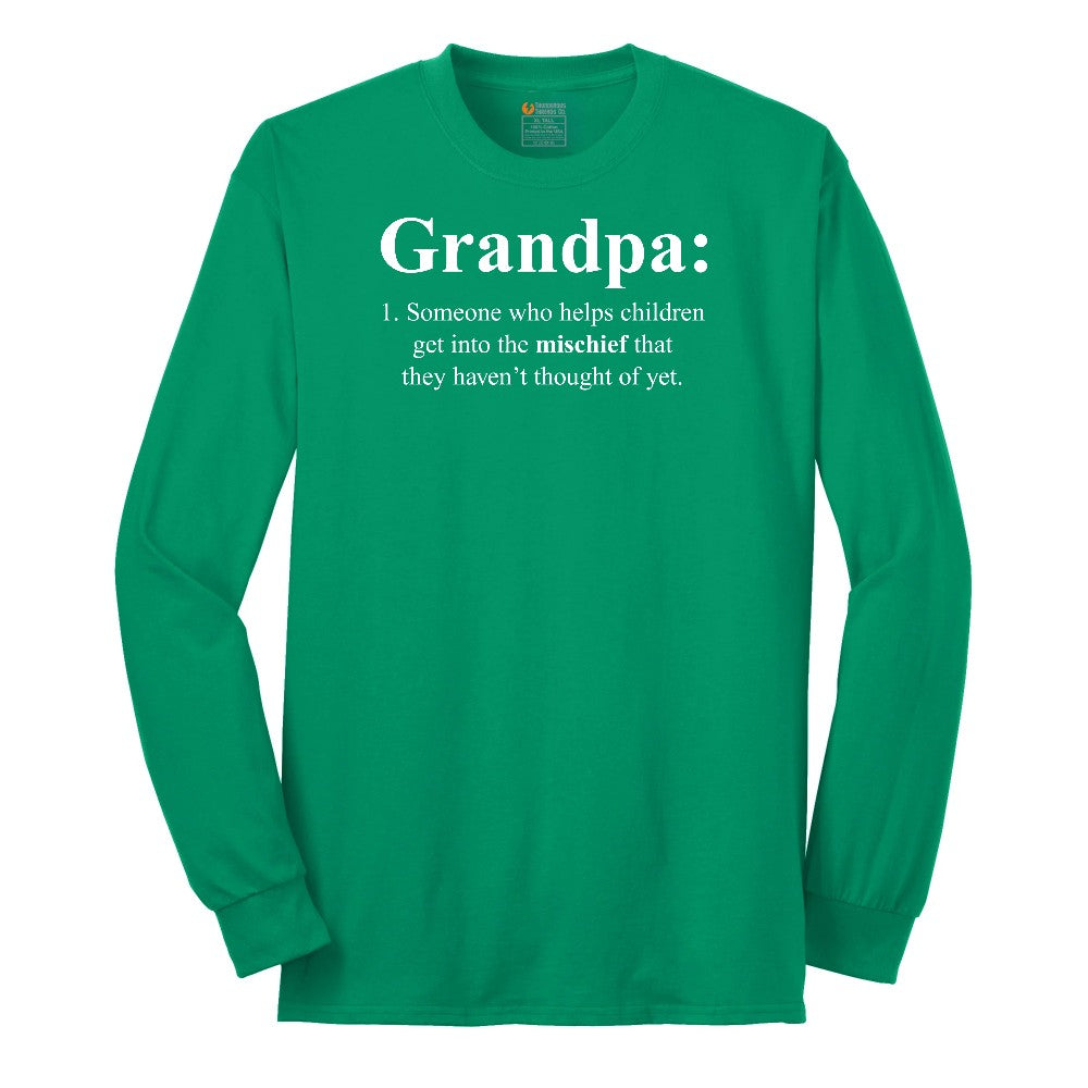 Grandpa Definition Long Sleeve Tee - Kelly Green