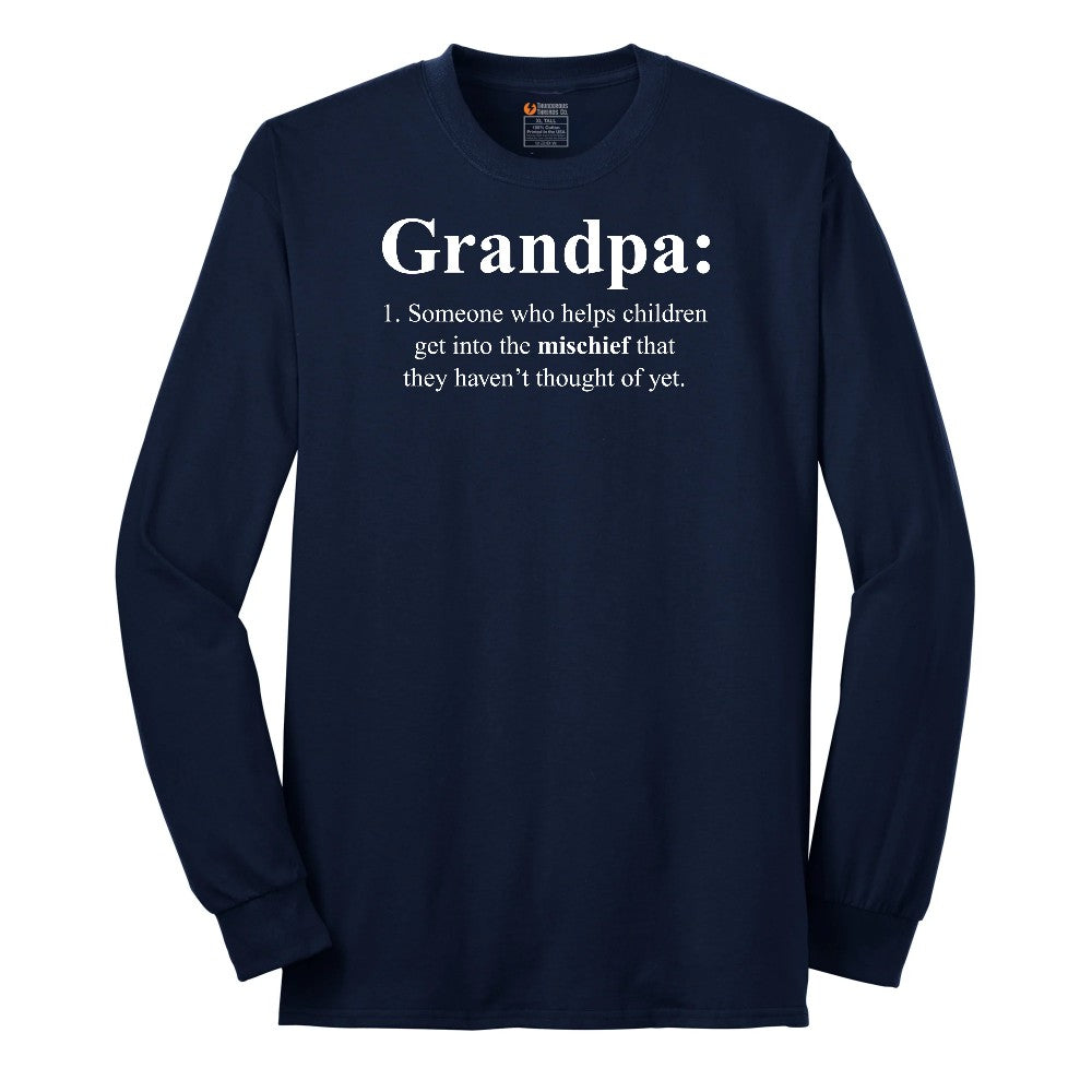 Grandpa Definition Long Sleeve Tee - Navy