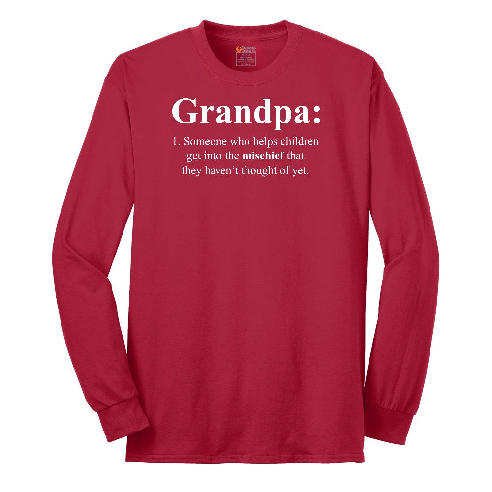 Grandpa Definition Long Sleeve Tee - Red