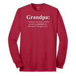 Grandpa Definition Long Sleeve Tee - Red