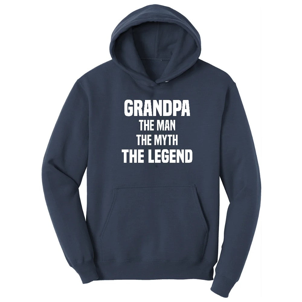 Grandpa The Man The Myth The Legend Hoodie - Navy
