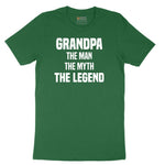 Grandpa The Man The Myth The Legend Short Sleeve Tee - Athletic Kelly