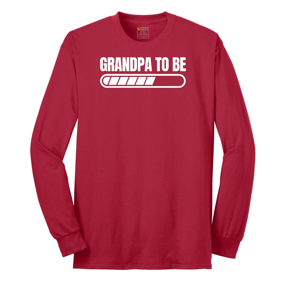 Grandpa to Be Loading Long Sleeve Tee - Red