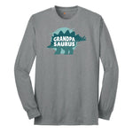 Grandpasauras Long Sleeve Tee - Athletic Grey