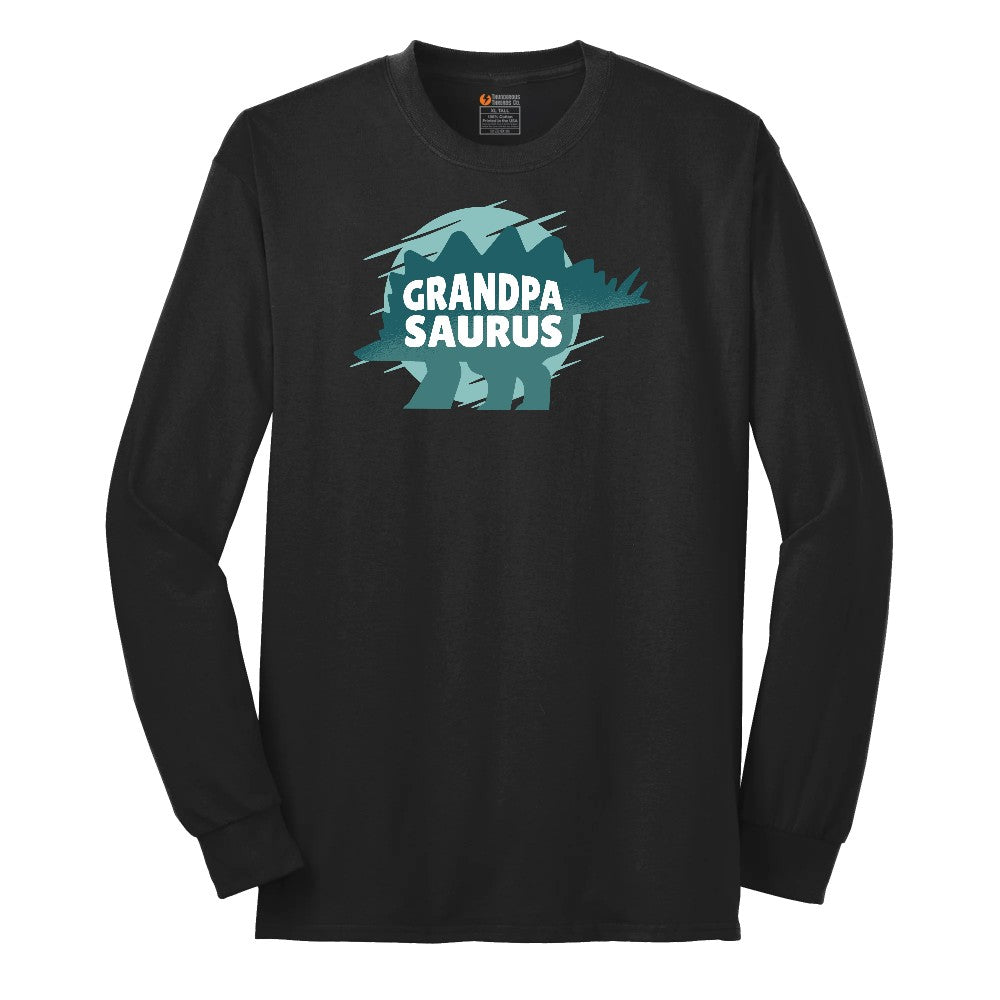 Grandpasauras Long Sleeve Tee - Jet Black