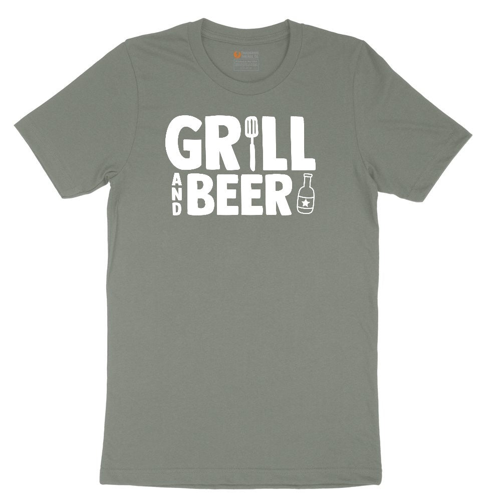 Grill and Beer Ladies Short Sleeve Tee - Bamboo Blackout