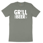 Grill and Beer Ladies Short Sleeve Tee - Bamboo Blackout