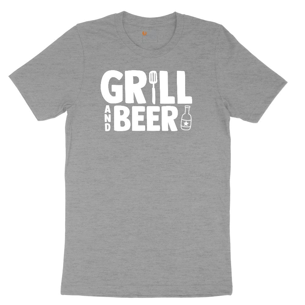 Grill and Beer Ladies Short Sleeve Tee - Granite Heather