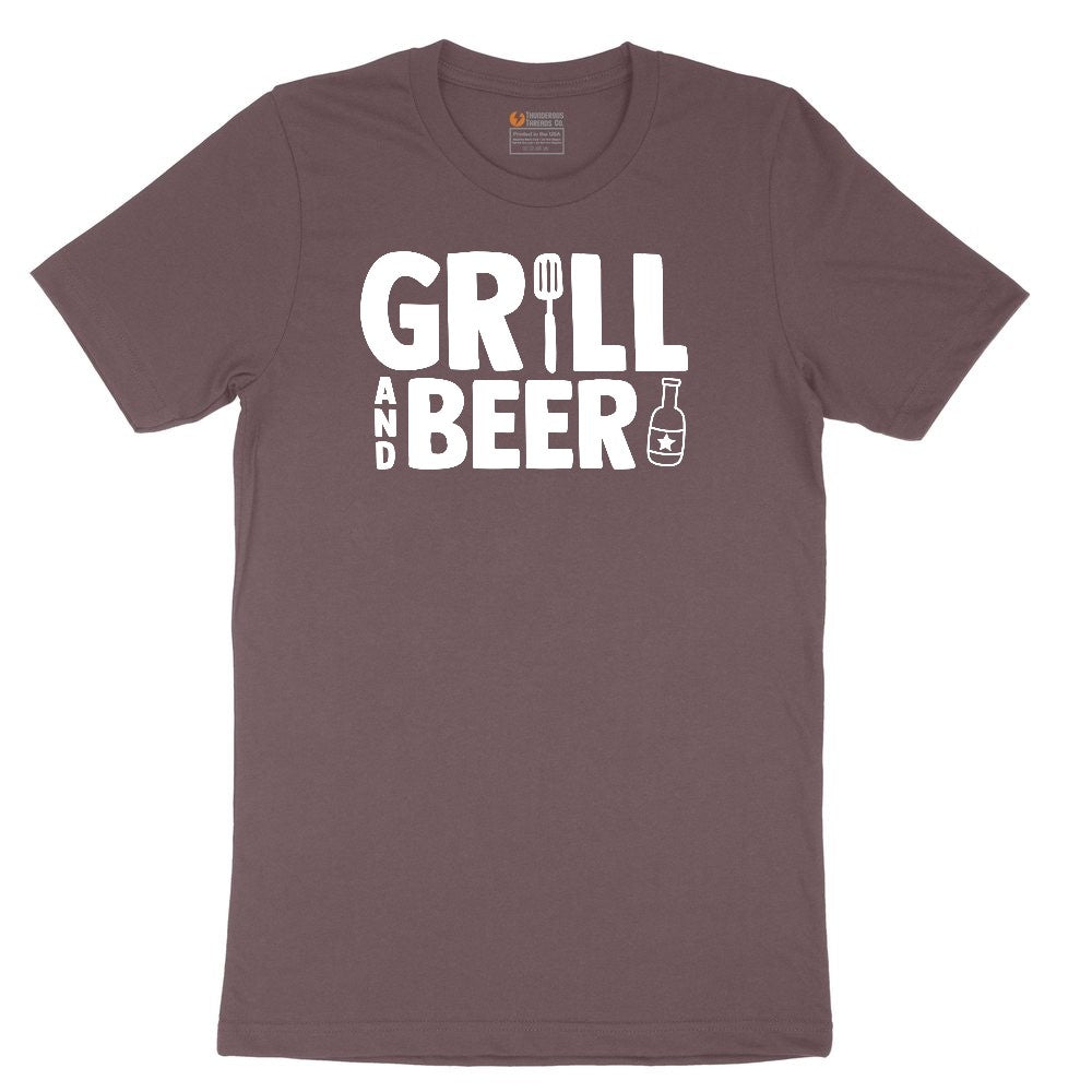 Grill and Beer Ladies Short Sleeve Tee - Sangria Blackout