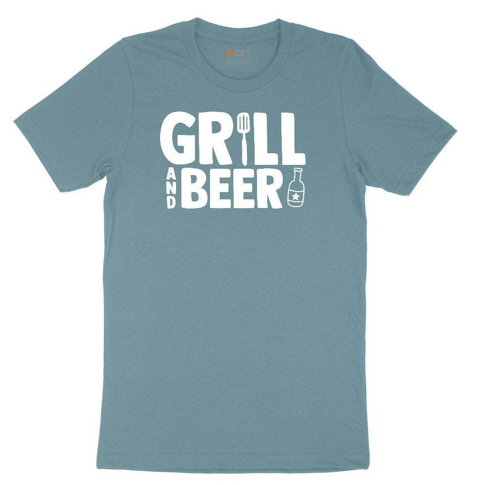 Grill and Beer Ladies Short Sleeve Tee - Surf Blackout