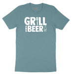 Grill and Beer Ladies Short Sleeve Tee - Surf Blackout