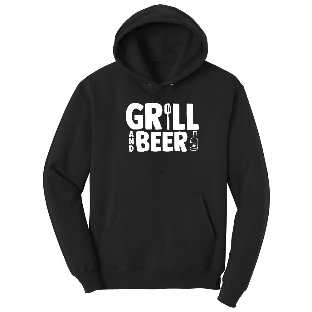 Grill and Beer Hoodie - Jet Black