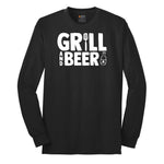 Grill and Beer Long Sleeve Tee - Jet Black