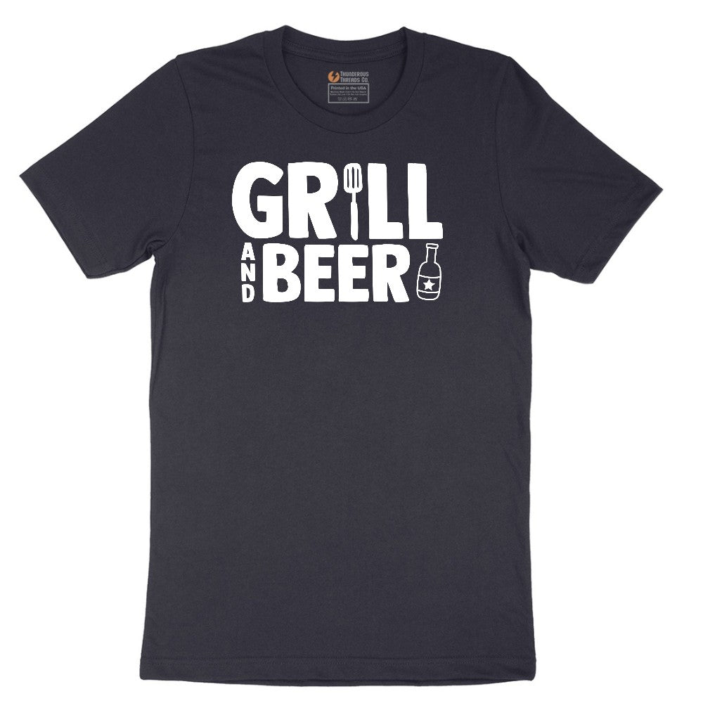 Grill and Beer Short Sleeve Tee - Deep Navy