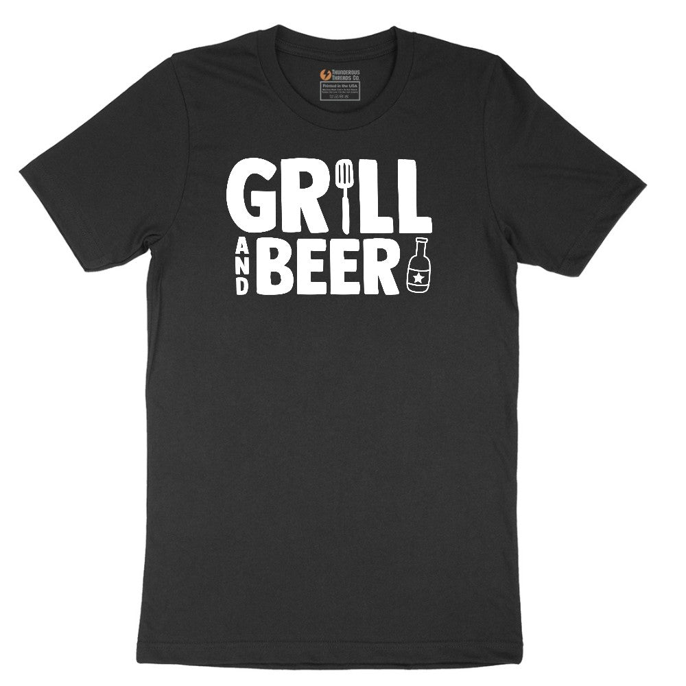 Grill and Beer Short Sleeve Tee - Jet Black