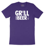 Grill and Beer Short Sleeve Tee - Team Purple