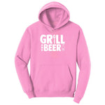 Grill and Beer Toddler Hoodie - Candy Pink