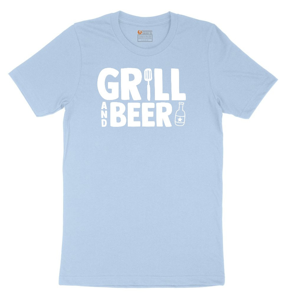 Grill and Beer Toddler Short Sleeve Tee - Light Blue