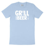 Grill and Beer Toddler Short Sleeve Tee - Light Blue