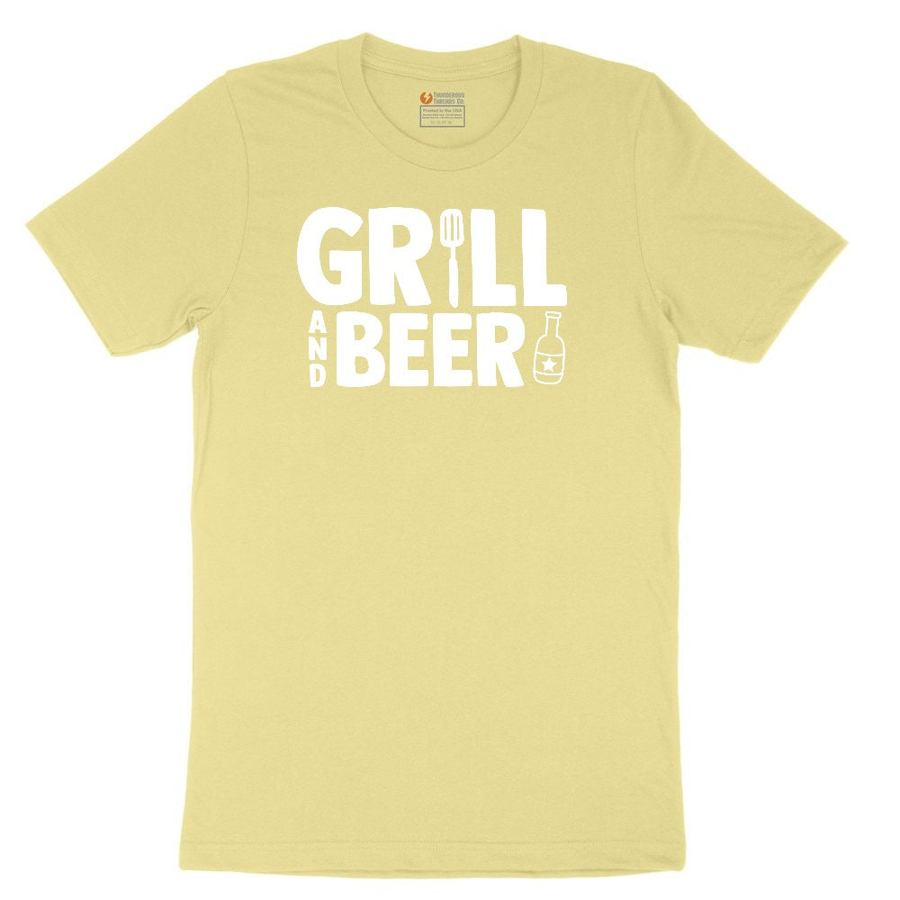 Grill and Beer Toddler Short Sleeve Tee - Yellow