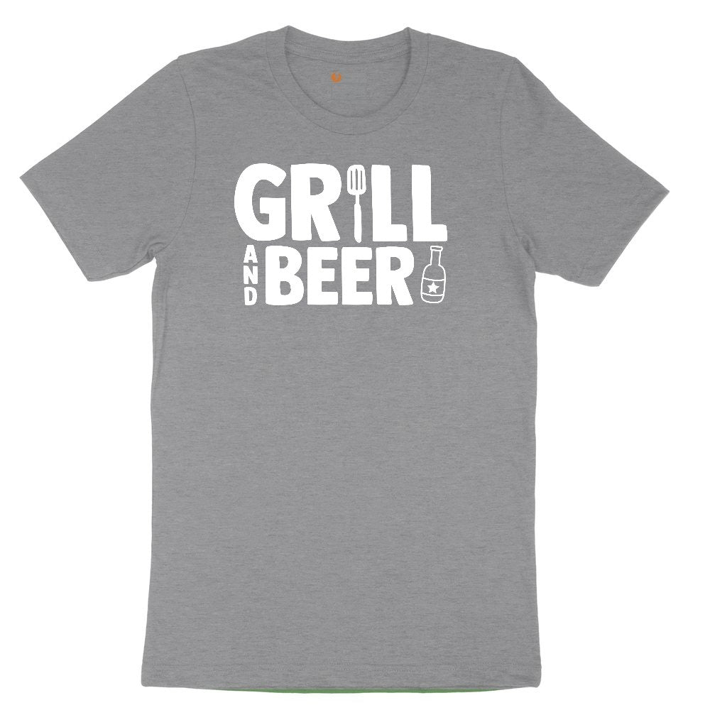 Grill and Beer Youth Short Sleeve Tee - Athletic Heather