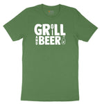 Grill and Beer Youth Short Sleeve Tee - Athletic Kelly