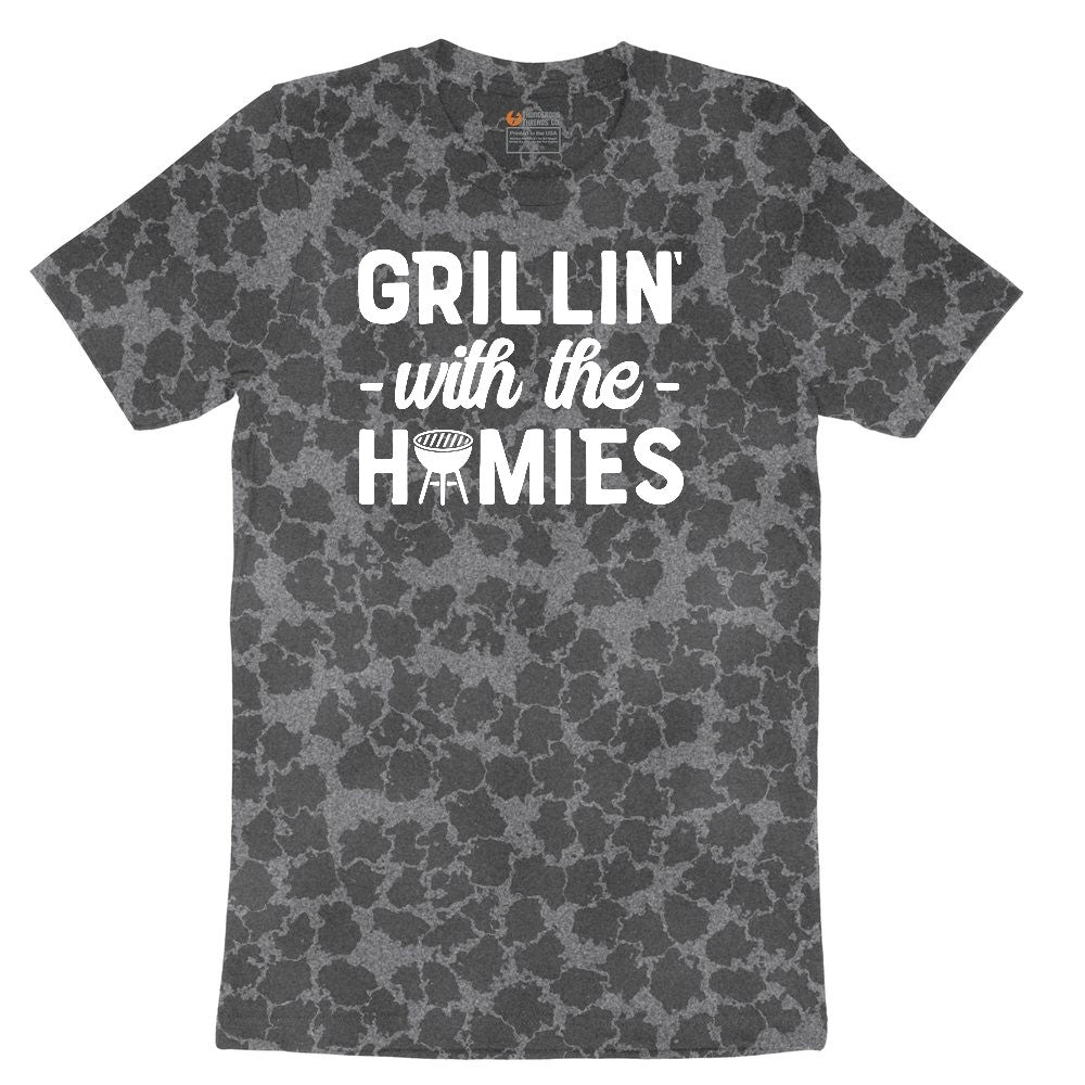Grillin With the Homies Ladies Short Sleeve Tee - Black Leopard