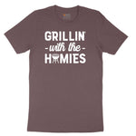 Grillin With the Homies Ladies Short Sleeve Tee - Sangria Blackout