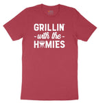 Grillin With the Homies Ladies Short Sleeve Tee - Vintage Red