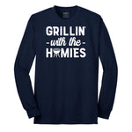 Grillin With the Homies Long Sleeve Tee - Navy